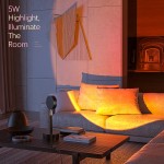 氛围灯厂家-360度可调16色日落灯带遥控RGB投影