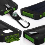 Solar Power Bank Manufacturer - 10000mAh Solar Charge Power Bank with USB Input LED Flashlight