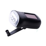 Solar Flashlight Manufacturer - Mini Hand Crank Solar Powered LED Flashlight Emergency Charging