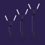 LED化妆灯厂家-双臂睫毛灯无频闪照明带三脚架手机架