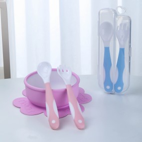 Baby Training Spoon Factory - Soft Silicon Elbow Design