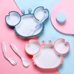 Baby Dinner Plate Manufacturer - Cartoon Crab Silicone