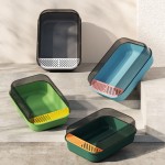 现代猫砂盆厂家-批发现代设计新颖款式塑料半封闭可拆盆