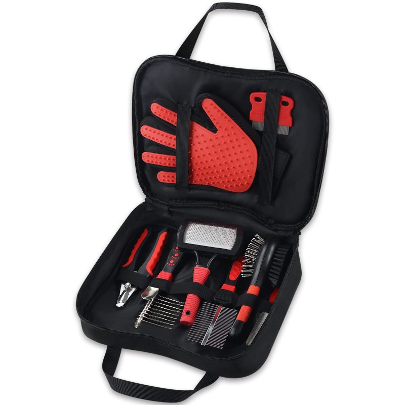 Pet Grooming Kit Factory - Hot Wholesale 8-Piece Set Portable Skimming Brush De-Fluffing Tool