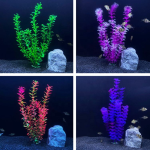 水族装饰厂家-热销彩色塑料海藻鱼缸装饰