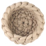 狗床篮厂家-批发定制小号手工粗编篮形床