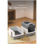 自动猫砂盆厂家-热销批发特大号自动抽屉封闭杀菌