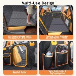 汽车座垫厂家-100%防水牛津硬底板狗汽车座垫后座用