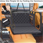 汽车座垫厂家-100%防水牛津硬底板狗汽车座垫后座用