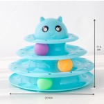 猫玩具塔厂家-流行互动电动转盘圆形轨道盘移动球