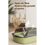 塑料猫砂盆厂家-特大号半封闭高围栏加厚塑料猫厕所