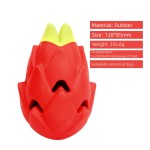 橡胶狗玩具厂家-批发水果草莓耐用橡胶防咬益智玩具