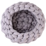 狗床篮厂家-批发定制小号手工粗编篮形床