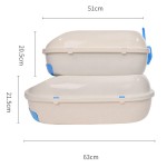 便携猫砂盆厂家-高品质环保便携3部件配件猫砂盆