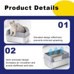 不锈钢猫砂盆厂家-高品质不锈钢塑料易清洁猫砂盆