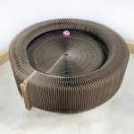 抓板厂家-新款设计热销可回收圆形折叠风琴板