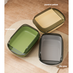 塑料猫砂盆厂家-特大号半封闭高围栏加厚塑料猫厕所