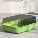 现代猫砂盆厂家-批发现代设计新颖款式塑料半封闭可拆盆