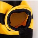 小连帽衫厂家-秋冬季小连帽衫新款时尚条纹设计棉涤纶