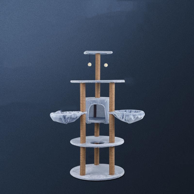 猫树厂家-批发高品质木制平台吊床抓树屋塔