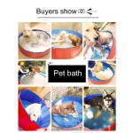 宠物游泳池厂家-可折叠耐用PVC狗洗澡水池宠物游泳