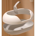 胶囊猫砂盆厂家-工厂供应商新款胶囊超大号半封闭PP材料盆