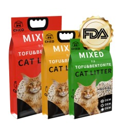 快速发货猫砂厂家-OCE OEM快速发货环保膨润土豆腐混合球