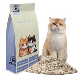 OEM/ODM植物膨润土猫砂厂家-OEM/ODM颜色味道形状包装免费样品混合植物