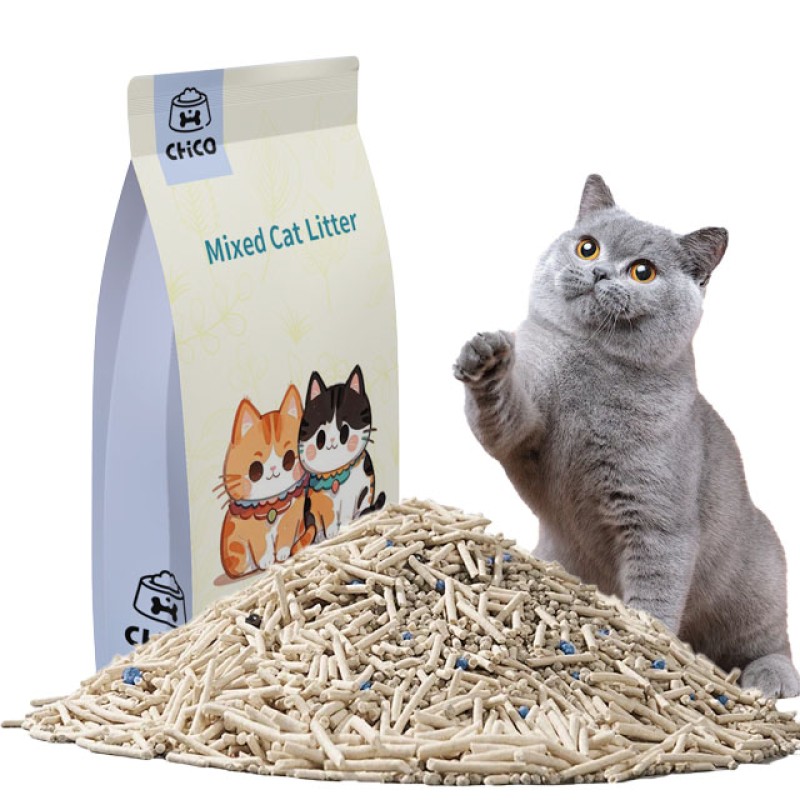 活性炭猫砂厂家-6升无尘快结团活性炭型混合