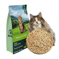 无尘松木厂家-无尘松木颗粒天然松木宠物猫砂