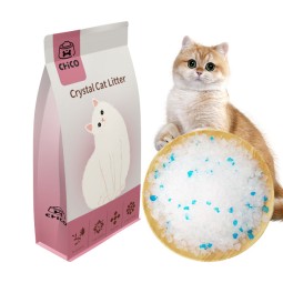 超吸水猫砂厂家-水晶硅胶砂超吸水白蓝色OEM/ODM