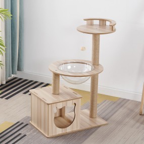 Cat Climbing Pole Manufacturer - Large Wood Tree Sisal Hemp Classic Halloween Decorative Item