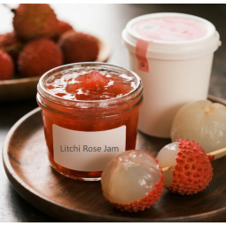 Lychee Rose Jam Factory - Premium with Real Fruit Petals Natural Fruit Spread