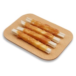 洁牙咬胶厂家-工厂供应批发宠物零食私有标签生皮寻回犬骨