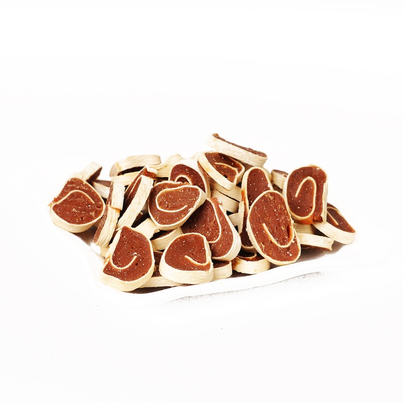 天然猫零食厂家-100%天然猫零食鸡鳕鱼卷肉宠物食品OEM