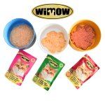 健康猫食品厂家-Wimow85克鸡牛肉三文鱼口味健康天然宠物食品