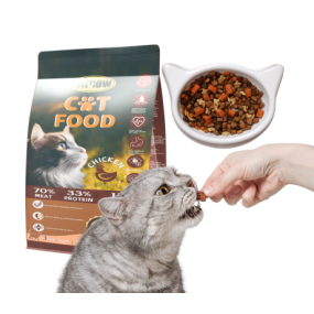 猫食品厂家-猫食品100%纯天然鸡肉味工厂直供高品质蛋白