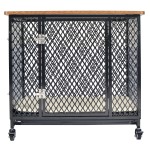 带罩笼厂家-多尺寸可折叠狗笼配2门防漏托盘织物罩