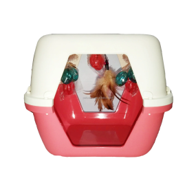 Pet Toy Factory - Cat Food Treat Dispenser Ball with Scratching Mat for Entertainment