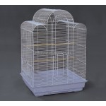 滚轮鸟笼厂家-黑色开放式金属鸟笼配滚轮支架便于移动