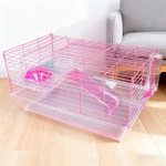 豚鼠笼厂家-室内蓝粉启动套装笼栖息地配藏身屋碗瓶