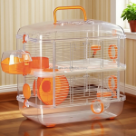 仓鼠别墅厂家-便携仓鼠笼二层三层别墅配外置浴室隧道