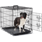 金属狗笼厂家-重型金属管状狗笼箱笼犬舍配拉出托盘