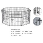 可折叠笼厂家-多尺寸可折叠狗笼配2门防漏底托盘