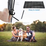 可折叠笼厂家-多尺寸可折叠狗笼配2门防漏底托盘