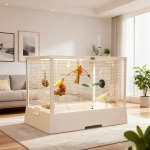 虎皮鹦鹉笼厂家-时尚设计鸟笼虎皮鹦鹉雀金丝雀用配木架