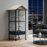 鸟舍笼厂家-房屋设计鸟舍鸟笼带轮2合1大号二层鸟笼可转换