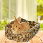 草床厂家-草垫编织床小动物兔雪貂豚鼠用编织床