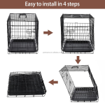 金属狗笼厂家-重型金属管状狗笼箱笼犬舍配拉出托盘