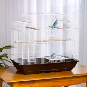 Travel Bird Cage Manufacturer - 24 Inch Fun Metal Bird Cage Cascade Roof with Perch Accessories Breathable